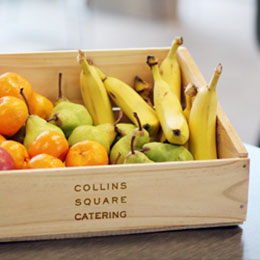 The Fruit and Milk Orders catering option at Collins Square