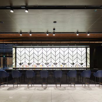 The entranceway and bar at the Collins Square Events & Meetings Centre