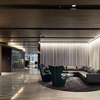 View of one of the hallways at the Business and Events Centre at Collins Square