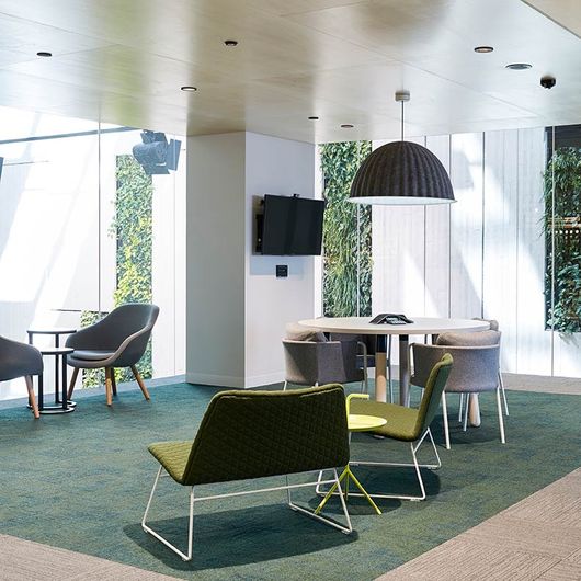 A modern office within Tower 4 at Collins Square